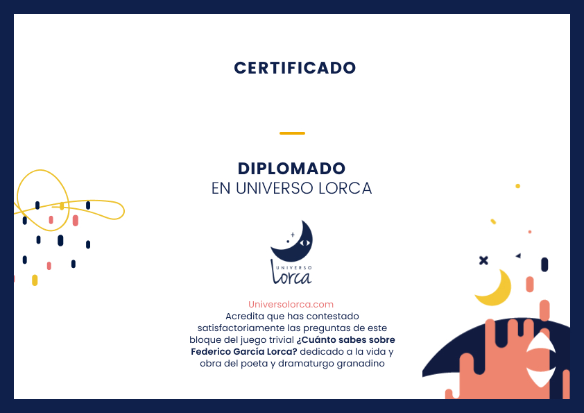 Certificado Diplomado en Universo Lorca