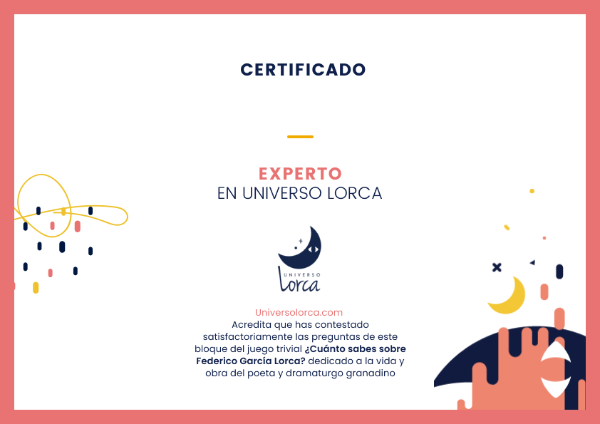 Certificado Experto en Universo Lorca