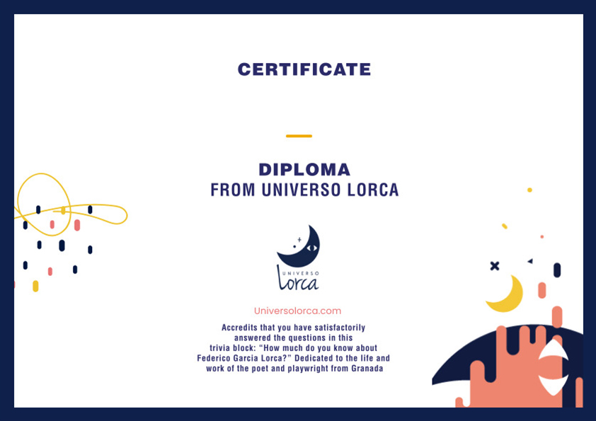 Certificate Diplomate Universe Lorca