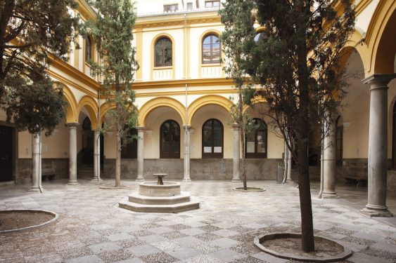 Patio of the Granada Law School, where Federcio García Lorca studied.