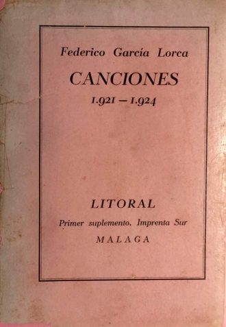 Canciones, de Federico García Lorca. / Foto: www.todocoleccion.net