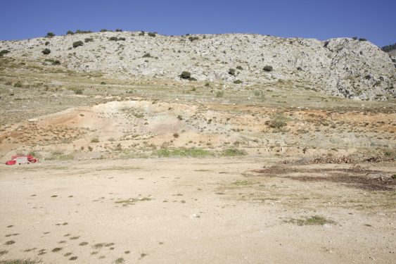 Peñón del Colorado in Alfacar (area of the search for the body of García Lorca), in front of the Pepino farmhouse.