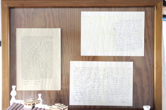 Letter from Federico García Lorca to his family kept in the Valderrubio house-museum.