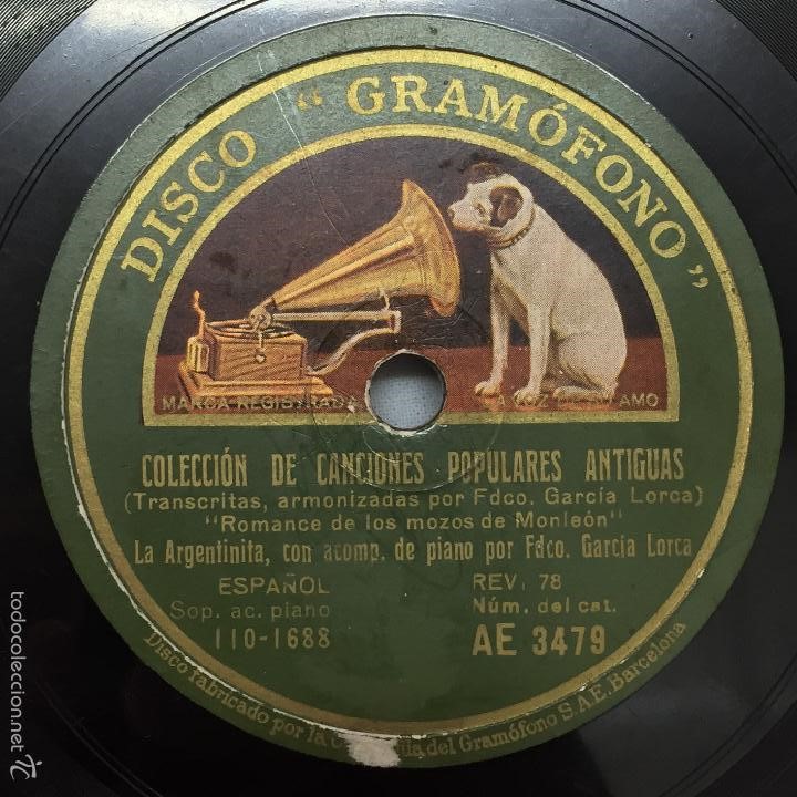 Record of Old Popular Songs, written and harmonized by Federico García Lorca, sung by La Argentinita.