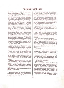 ‘Fantasía Simbólica'. Bulletin of the Artistic and Literary Center of Granada. Tribute to Zorrilla (1817-1917). First printed works by Federico García Lorca, 1917.