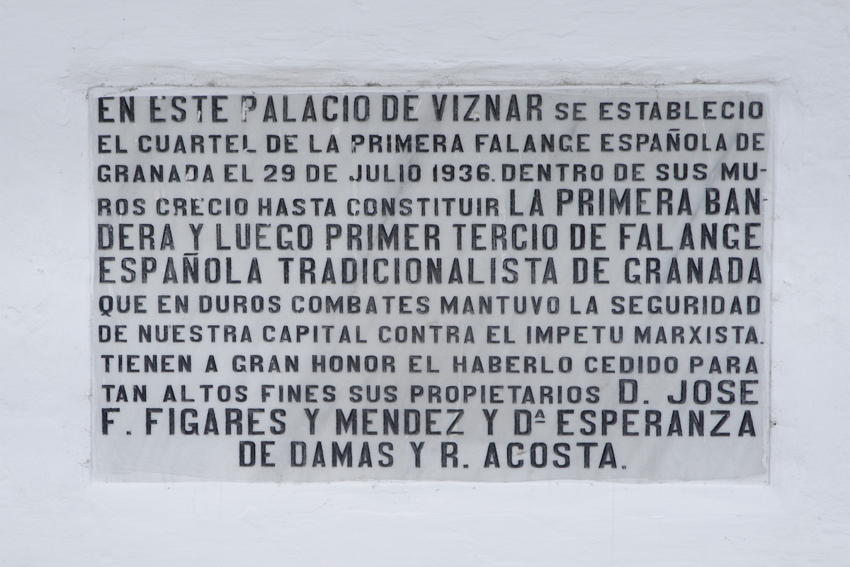 Plaque placed in the hallway of the Cuzco Palace.