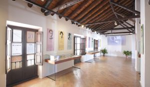 Federico García Lorca's Birthplace Museum in Fuente Vaqueros. Exhibition room located on the upper floor where the barn used to be.