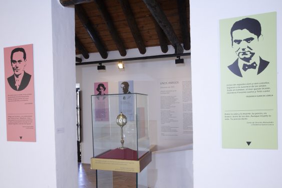 Federico García Lorca's Birthplace Museum in Fuente Vaqueros. Exhibition room located on the upper floor where the barn used to be.
