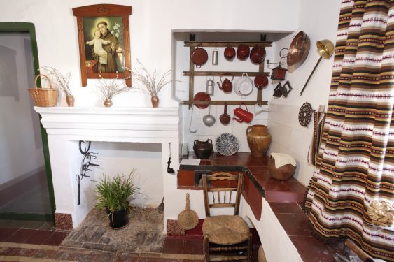 Corner of the kitchen of the family home of Federcio García Lorca in Valderrubio.